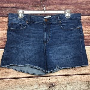 Loft Frayed Hem Jean Shorts